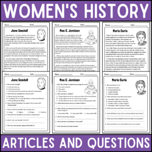 Women's History Month Reading Comprehension BUNDLE | Made By Teachers