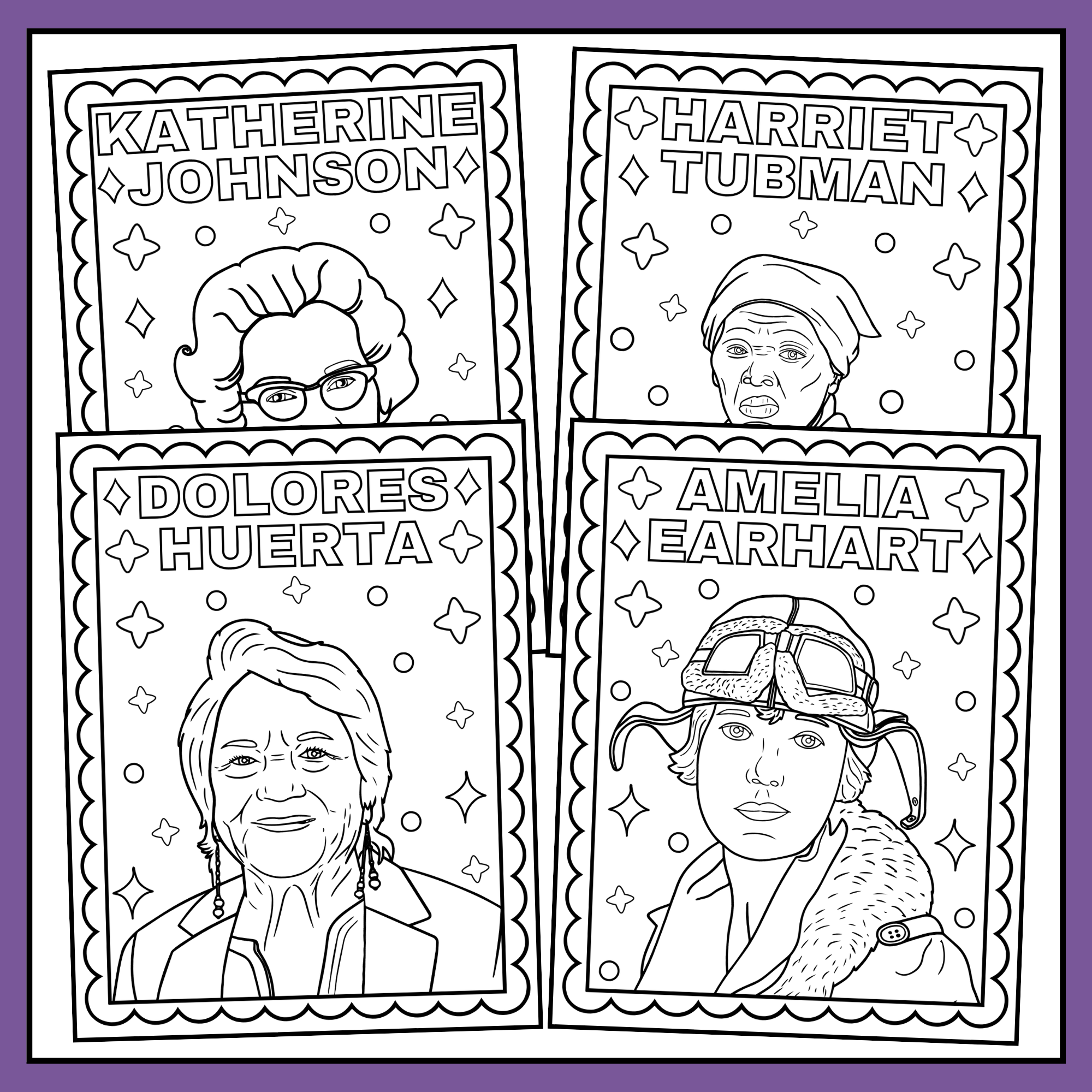 Famous Women Coloring Pages Women 39 s - Famous Women Cover 2 
