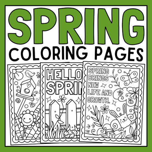 Spring Break Math Color Page Spring Coloring Pages | Spring Coloring Sheets | Spring Break Coloring ...