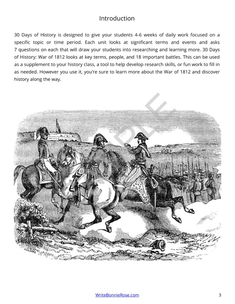 30 Days of History War of 1812 Made By Teachers