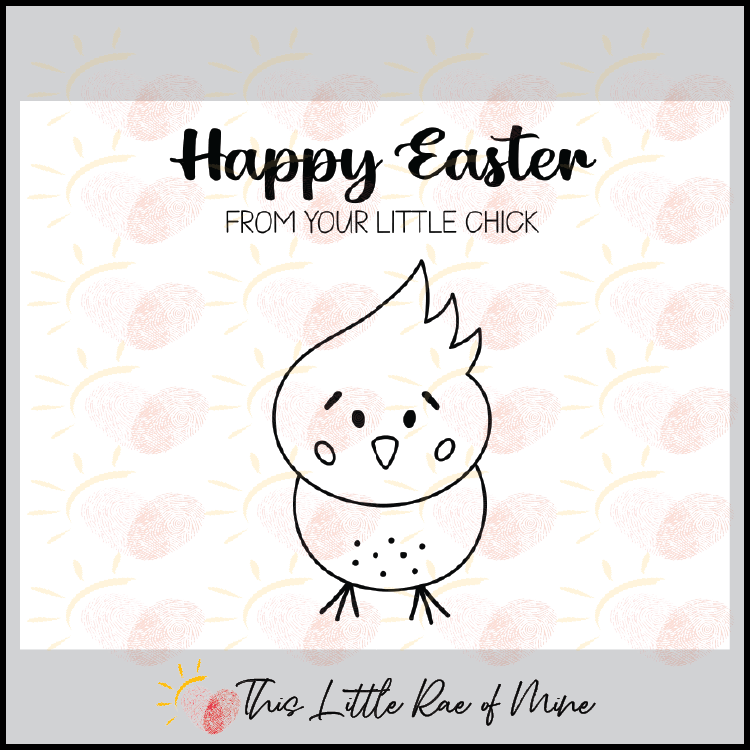 Happy Easter - Chick - Handprint Art - Keepsake - Spring - Printable ...