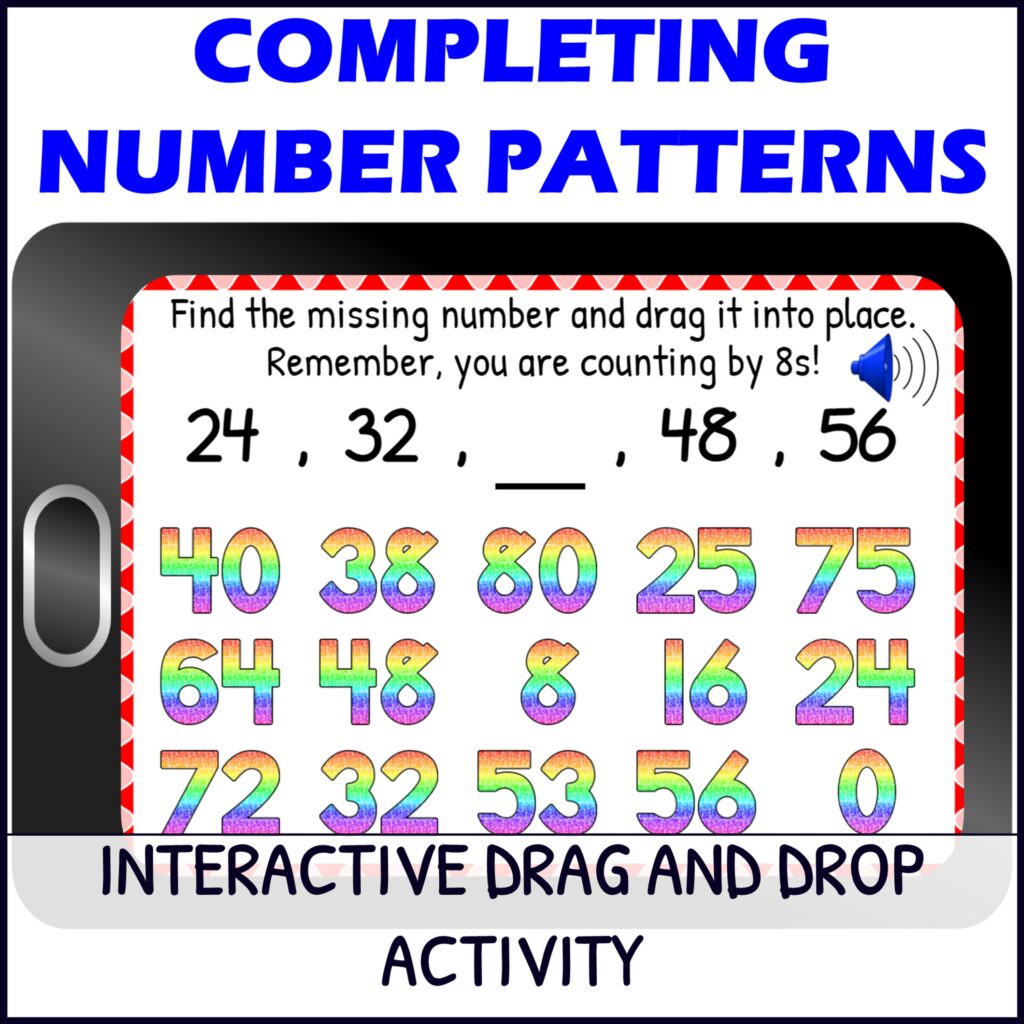 Skip counting by 8s digital boom cards made by teachers