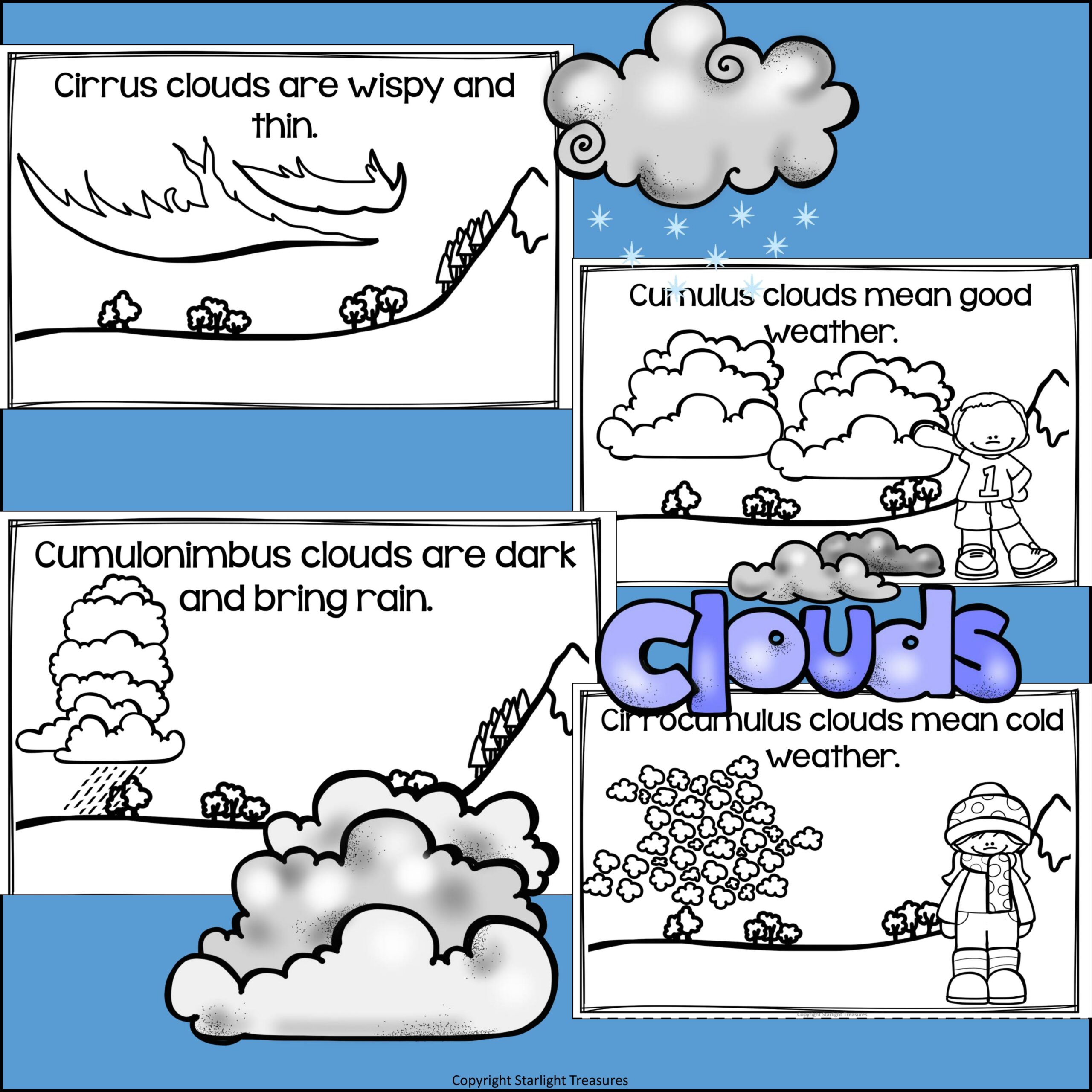 Clouds Mini Book for Early Readers | Made By Teachers