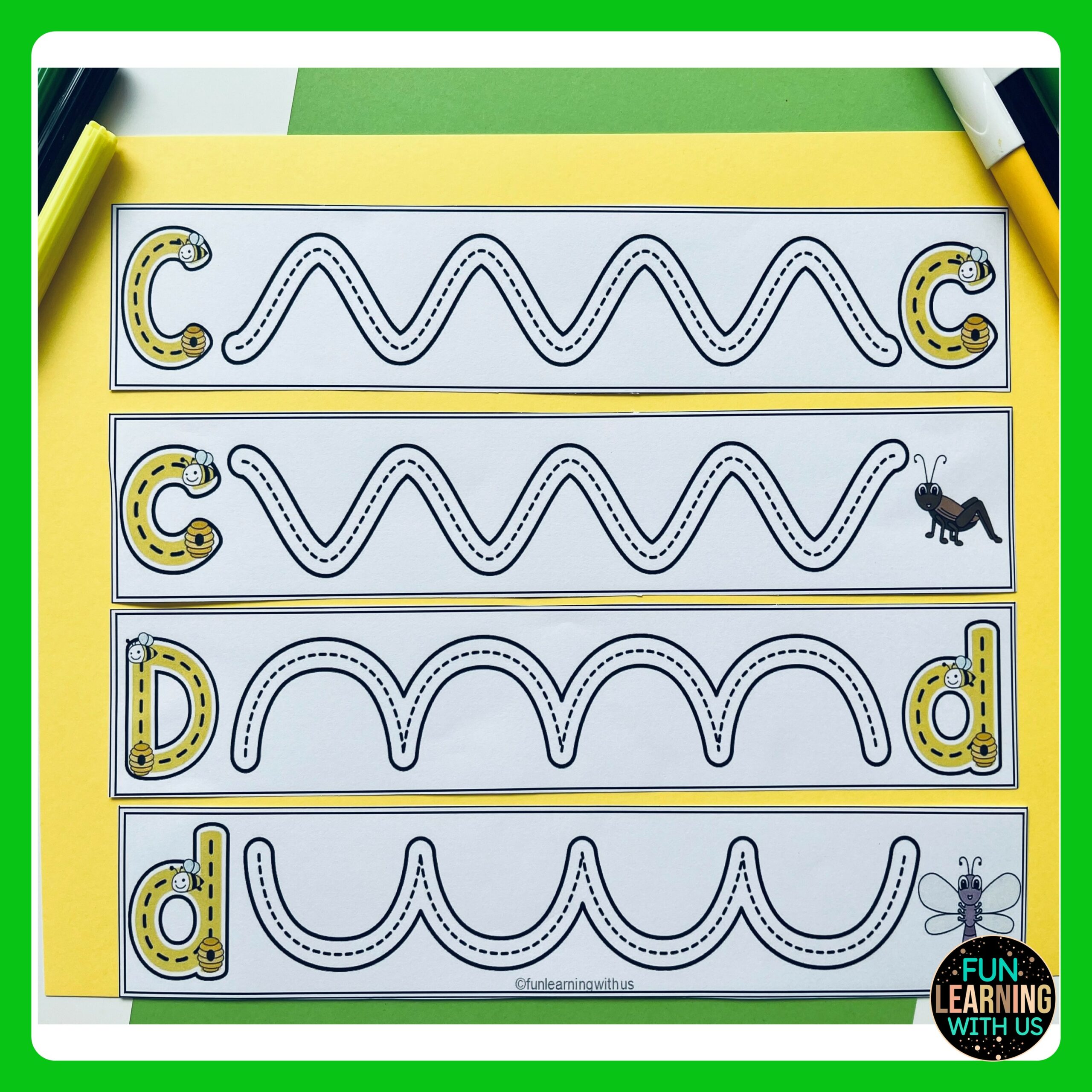 Bugs Insects Fine Motor Skill Tracing Activity Alphabet Tracing