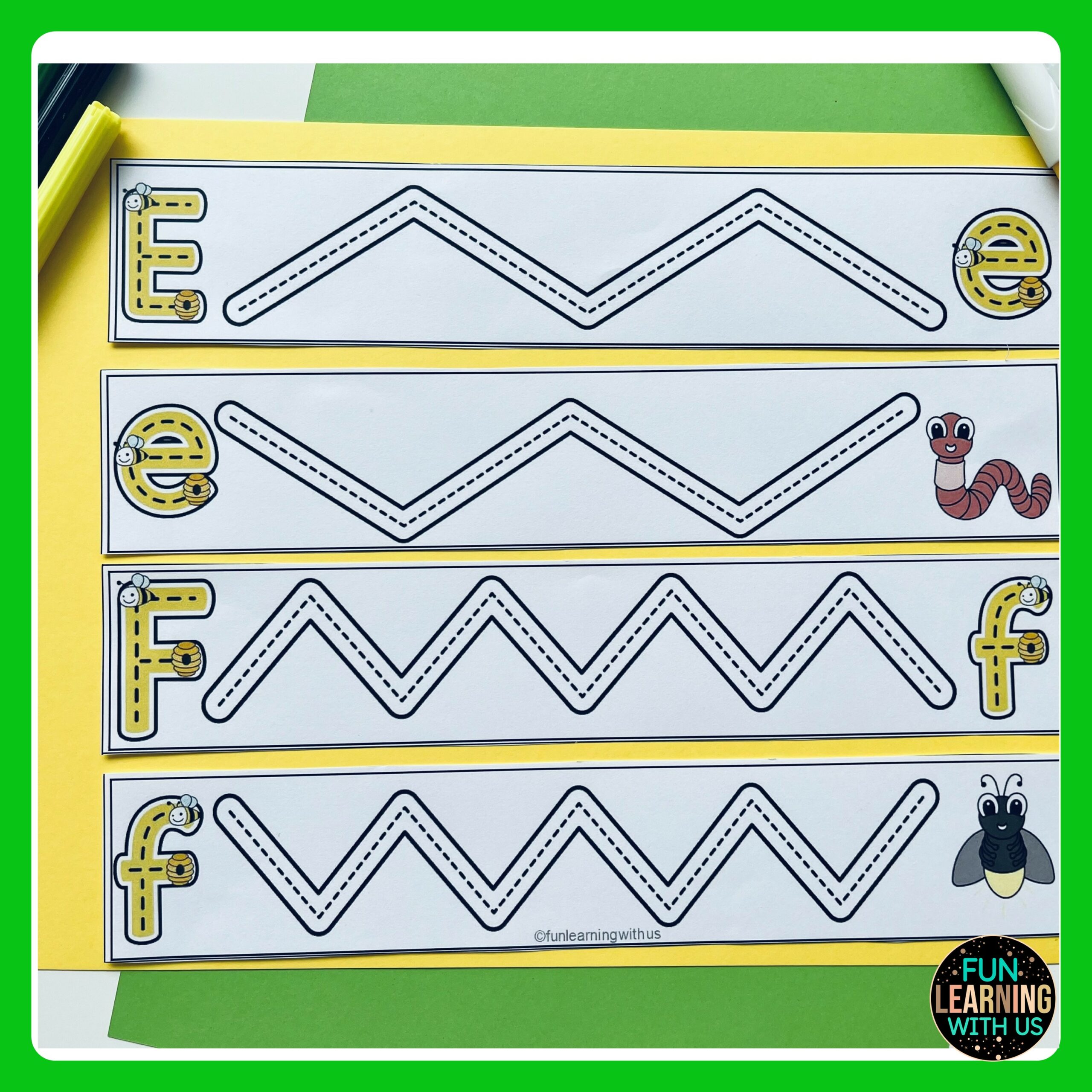 Bugs Insects Fine Motor Skill Tracing Activity Alphabet Tracing