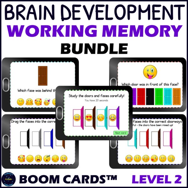 Working Memory Activities level 2 BUNDLE Digital Boom™ Cards Made