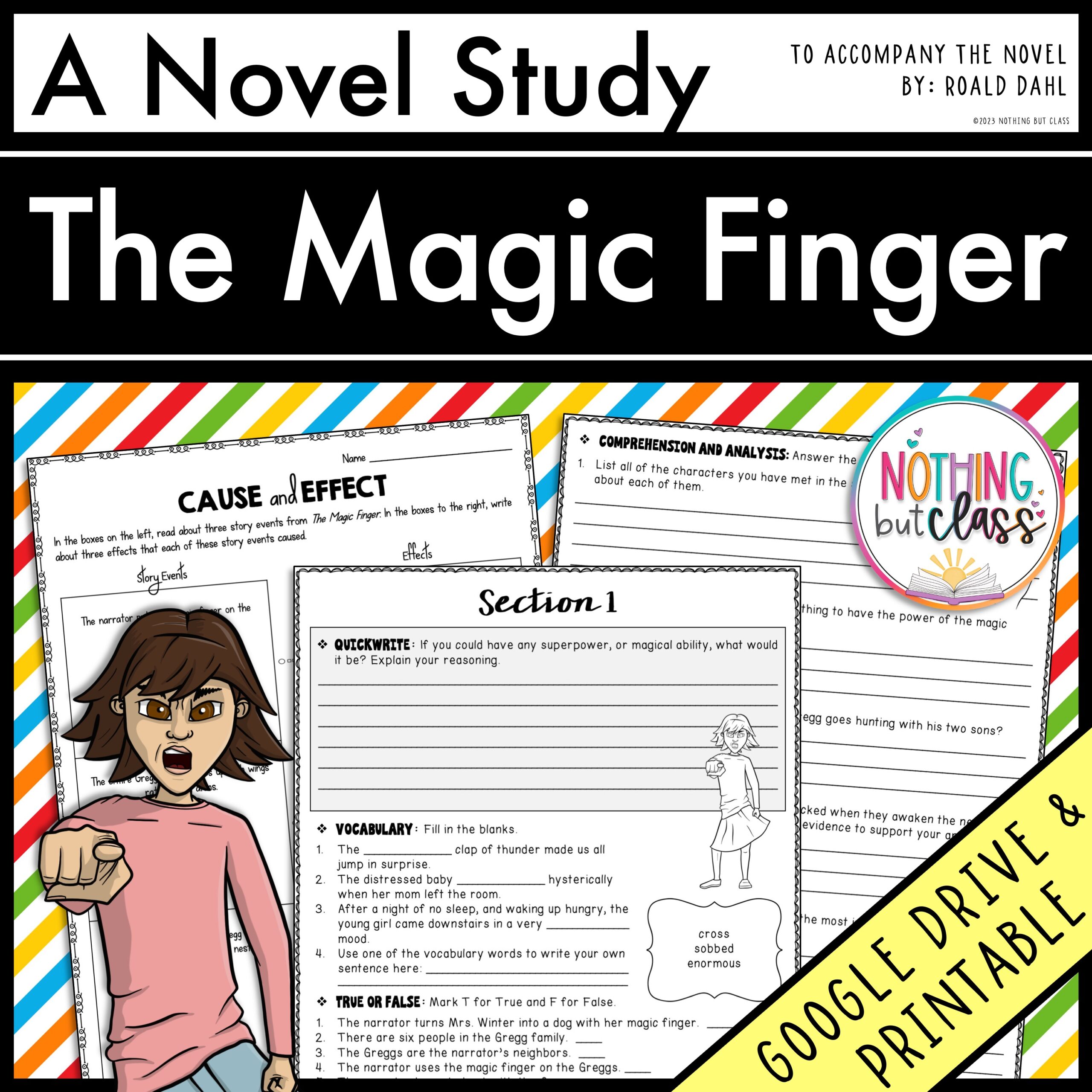 The Magic Finger Novel Study Unit