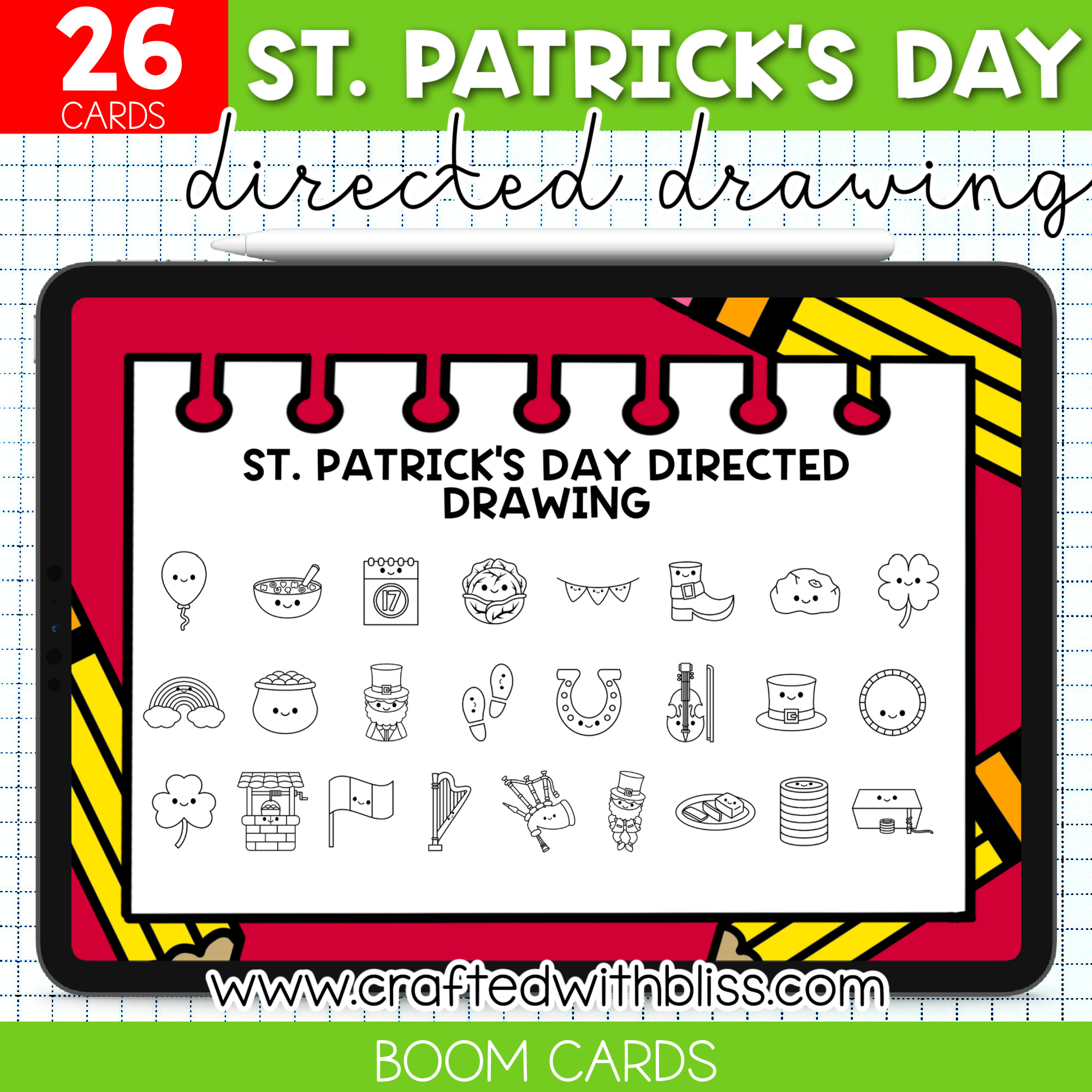 Digital BOOM St. Patrick's Day Directed Drawing - BOOM Cards How To Draw