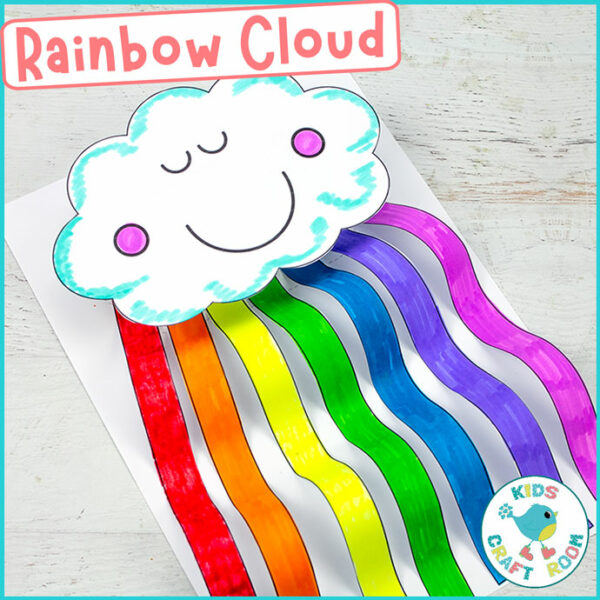 3D Rainbow Cloud Craft | Made By Teachers