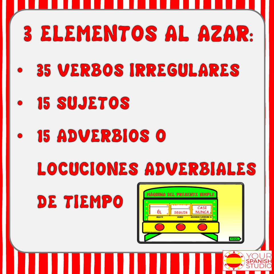 Spanish Present Simple no prep digital activity practice 35 Irregular ...