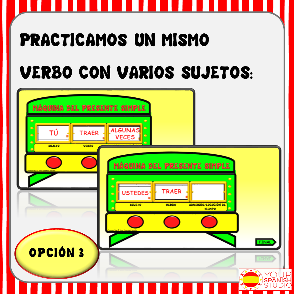 Spanish Present Simple no prep digital activity practice 35 Irregular ...