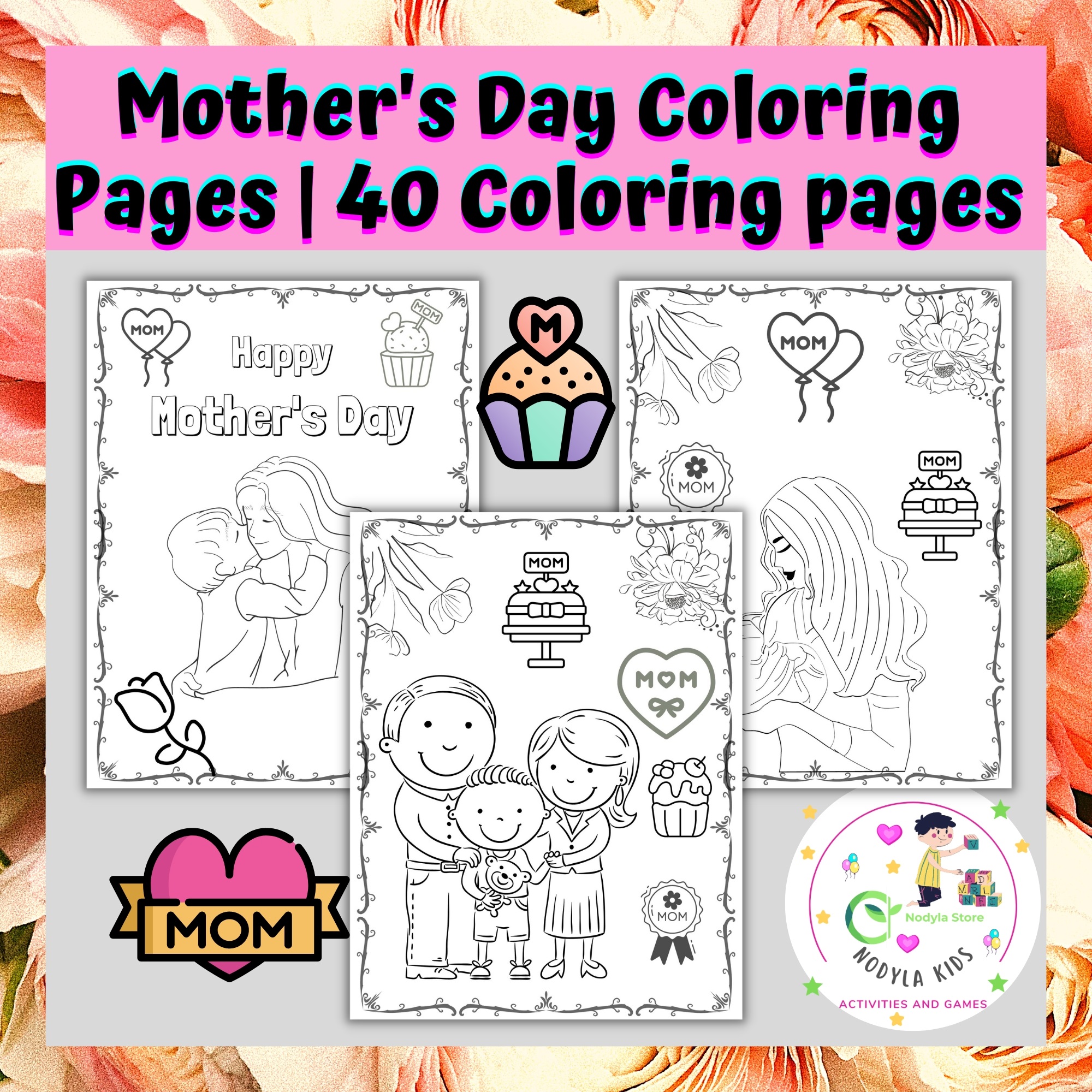 Mother's Day Coloring Pages | Mother's Day Activities | 40 Coloring ...