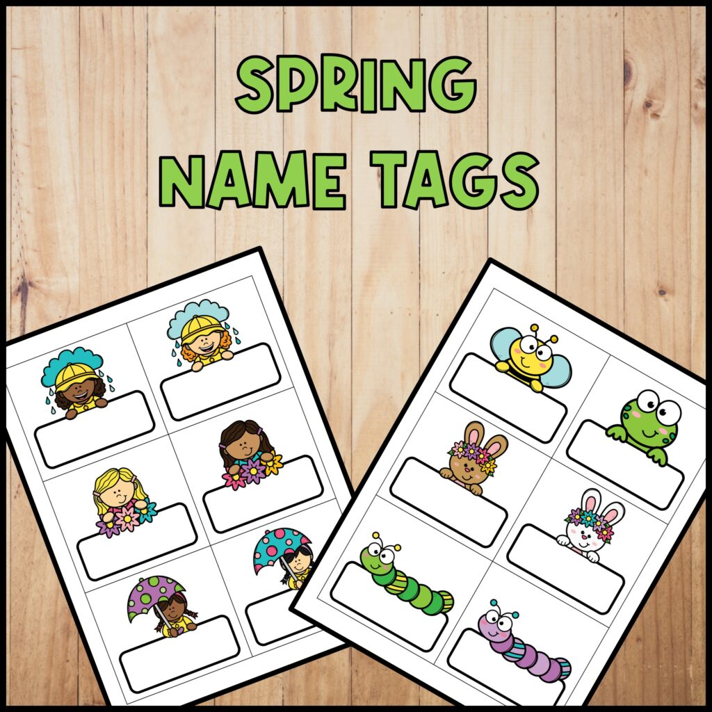 EDITABLE Spring Name Tags | Labels for Classroom Organization | Made By ...