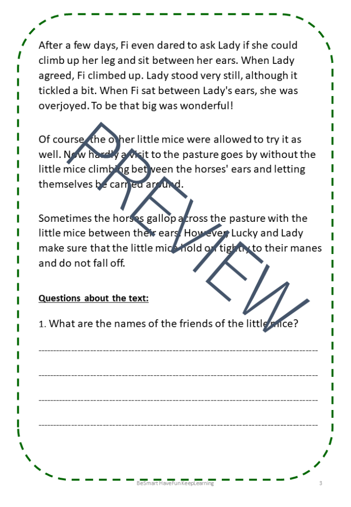 Short Stories Cozy and Cute Reading Comprehension Writing Prompts