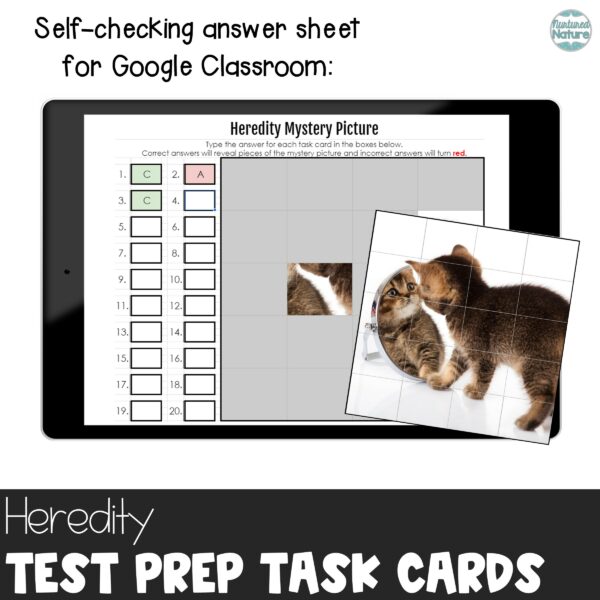 Heredity Genetic Traits - Science Review Test Prep Task Cards Digital ...