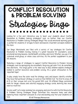 Conflict Resolution & Problem Solving Strategies ingo | Made By Teachers