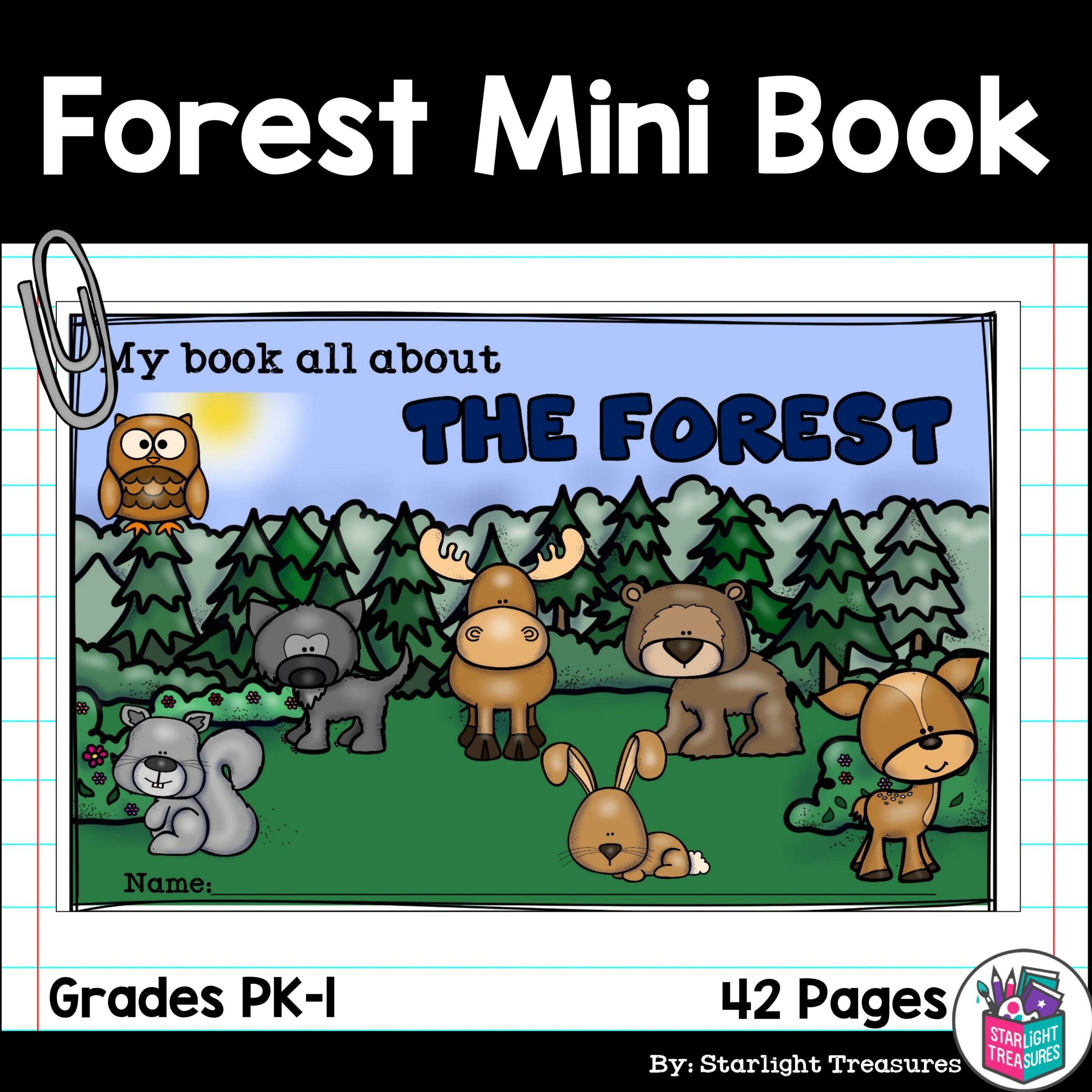 The Forest Mini Book for Early Readers: Forest Animals