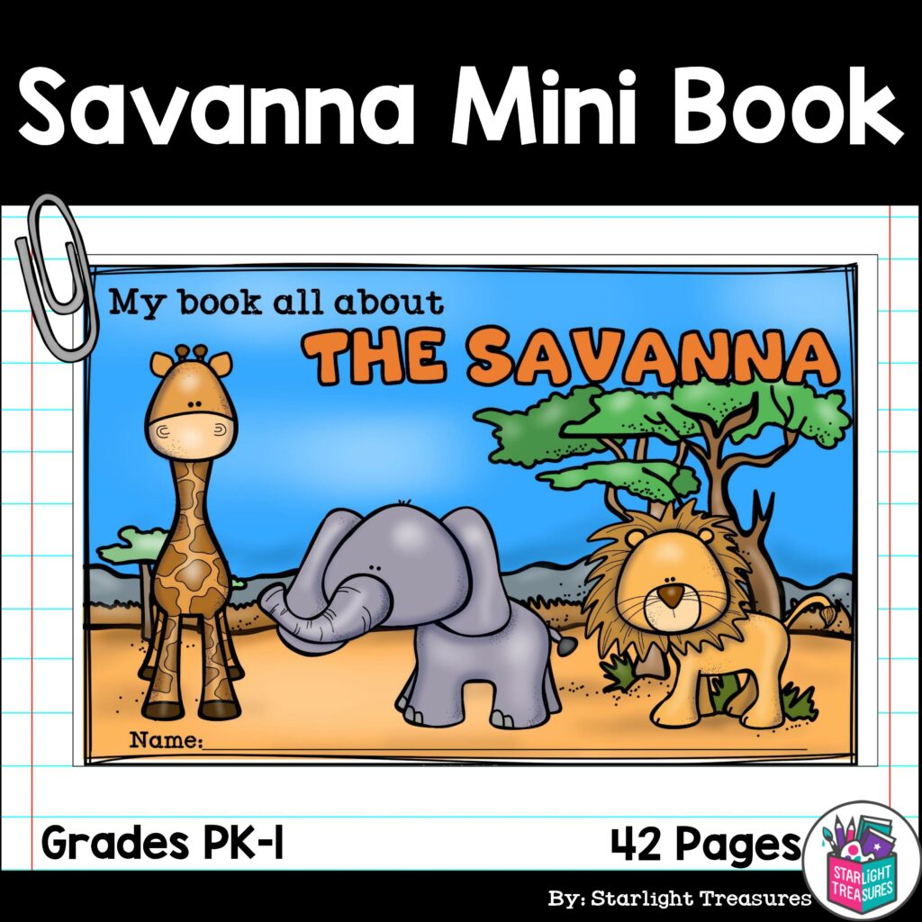 The Savanna Mini Book for Early Readers: Savanna Animals | Made By Teachers
