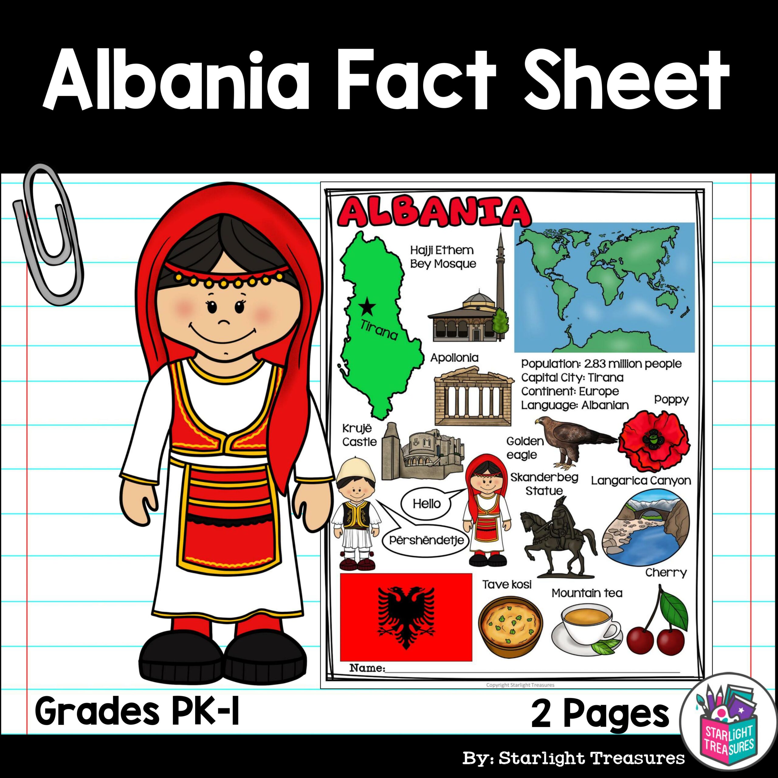 Albania Fact Sheet for Early Readers - A Country Study | Made By Teachers