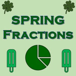 Spring Fractions Worksheets for 2nd and 3rd Grade - Halves / Thirds ...