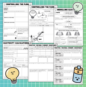 Voltage, Current, and Resistance (Ohm's Law) Notes & Practice | Made By ...
