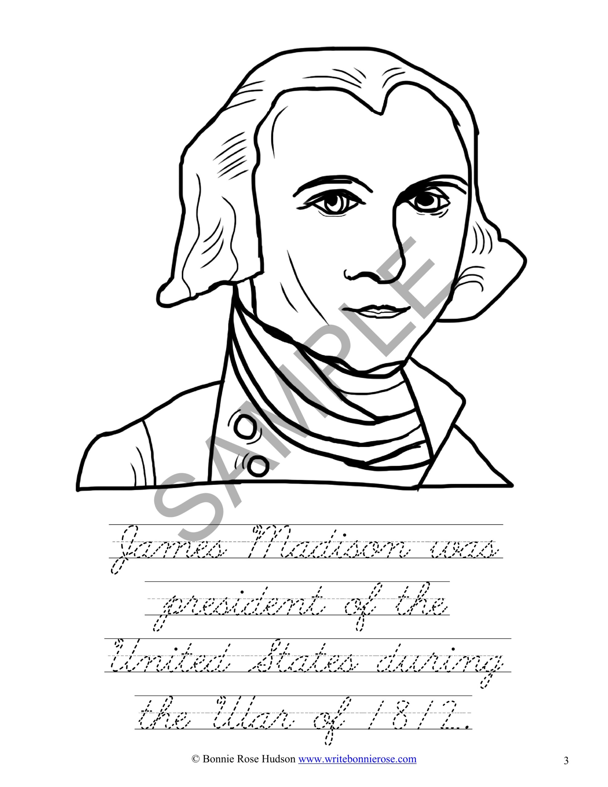 Coloring Pages President James Madison