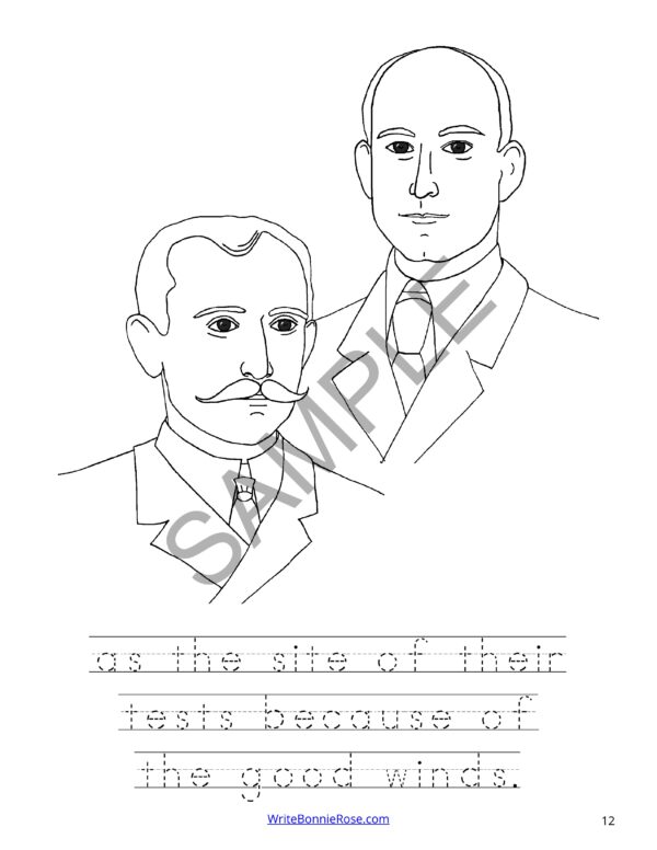 Wright Brothers Coloring Page Coloring Pages