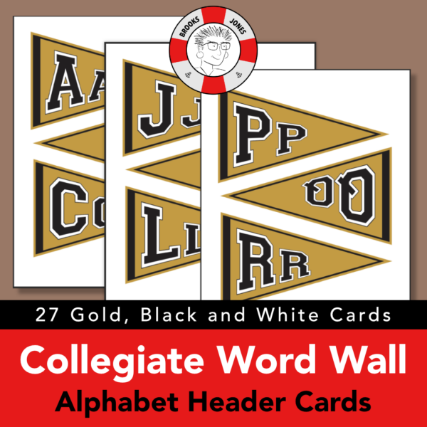 CollegiateThemed Word Wall Header Cards Gold Made By Teachers