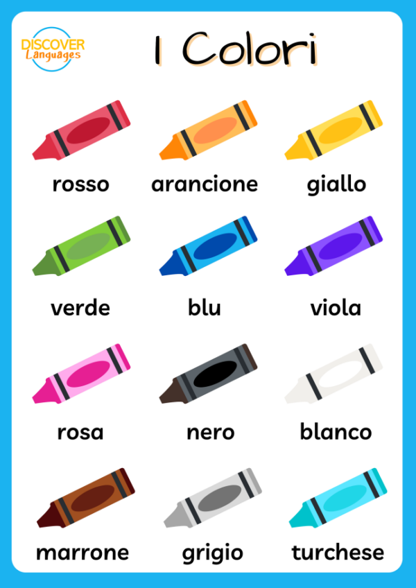 Italian Colors Worksheet & Reference Poster - I Colori | Made By Teachers
