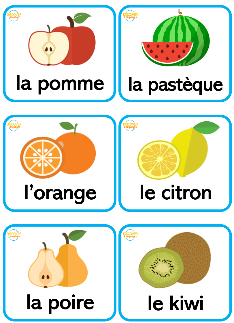 French Flashcards for Beginners Fruit Made By Teachers
