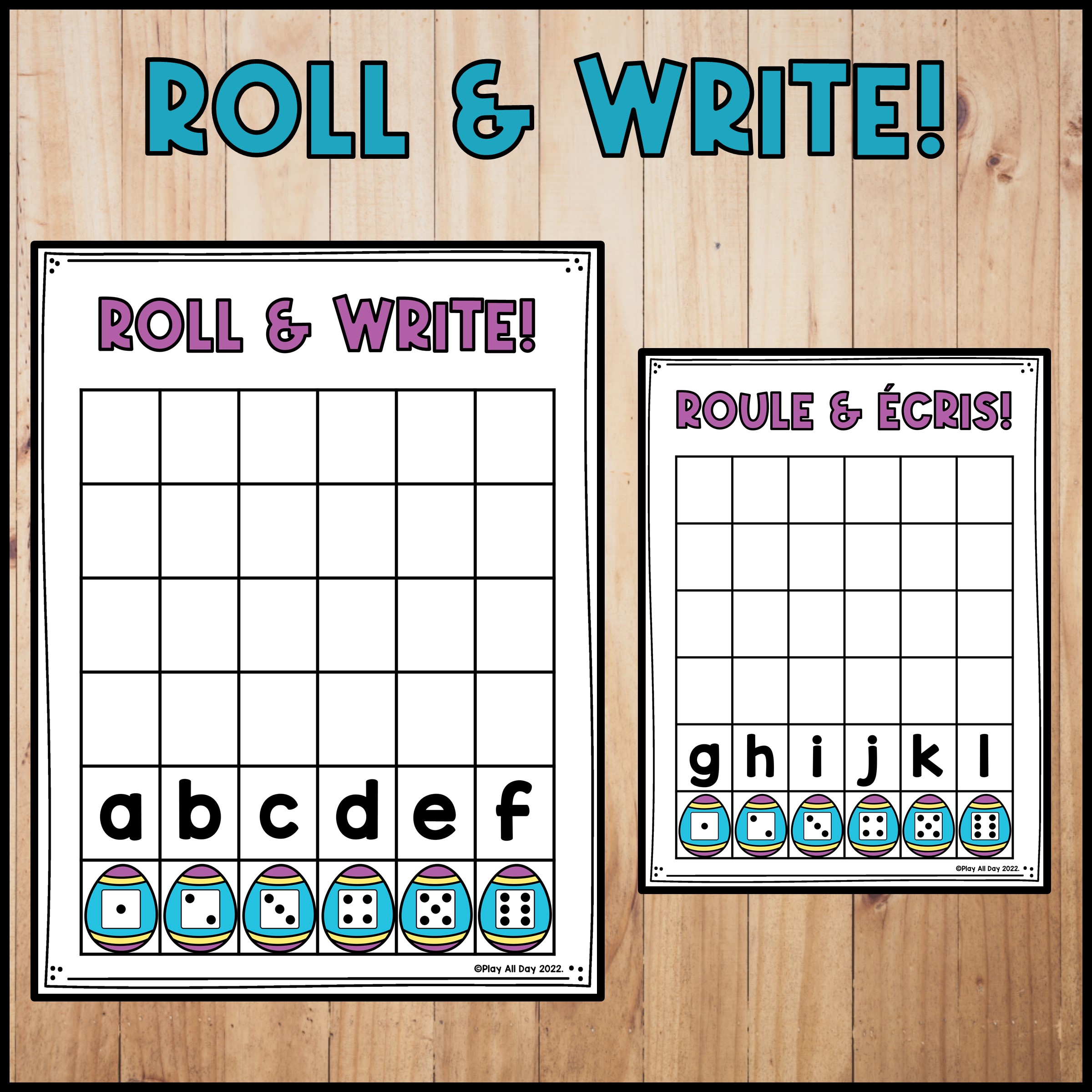 Easter Printing Practice Roll and Trace Roll and Write Letters
