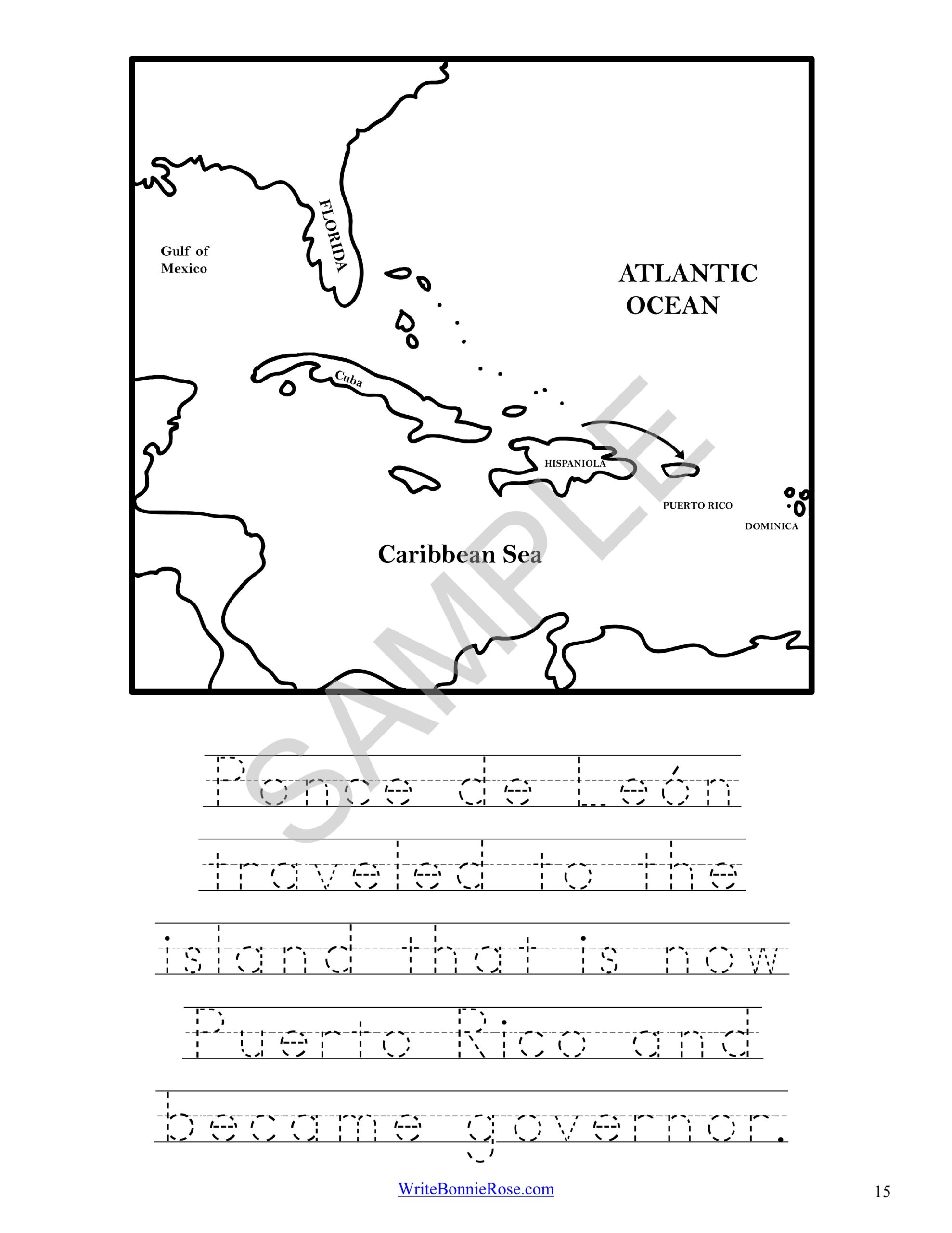 Ponce de Leon Coloring BookLevel B Made By Teachers