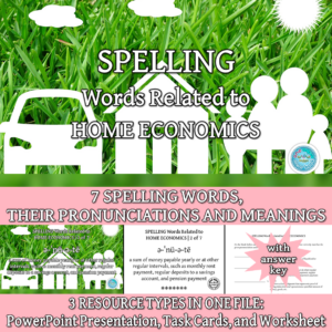 SPELLING Words Related to FAMILY EDUCATION and HOME ECONOMICS