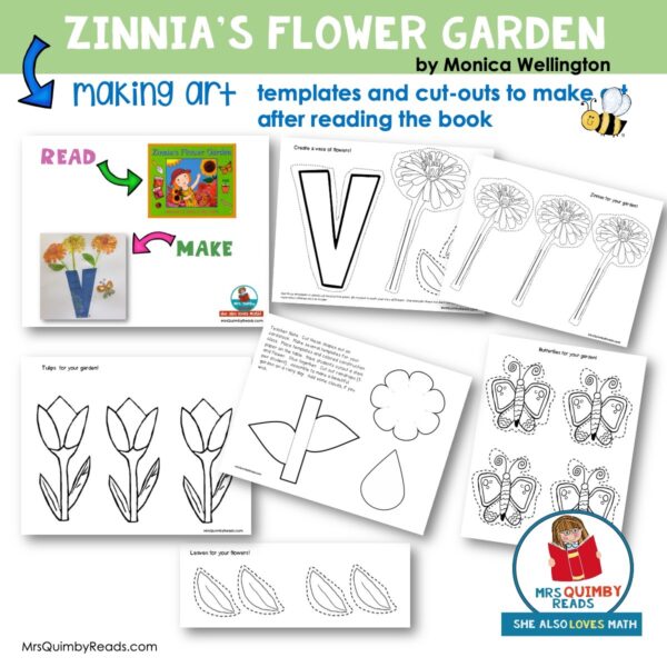 Zinnia's Flower Garden Book Companion Reader Response Pages Art