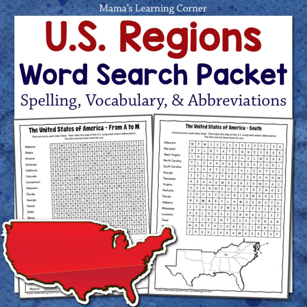 United States Word Search Answer Key