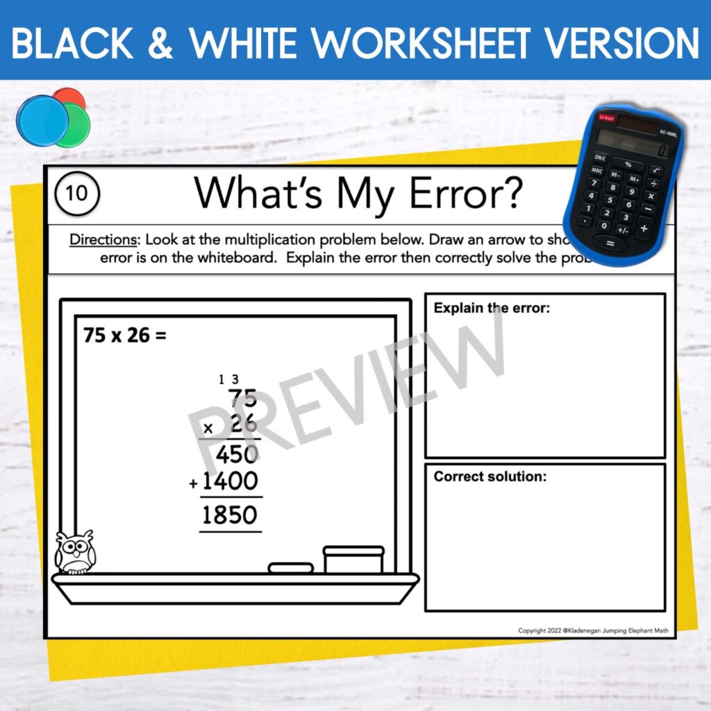 Error Analysis 2 Digit by 2 Digit Multiplication Standard Form Google