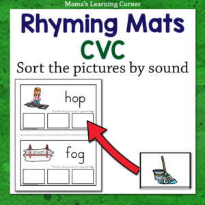 Rhyming Mats with CVC Words