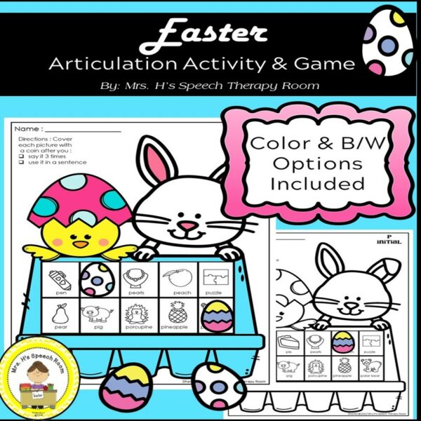 Easter Speech Therapy Articulation Activity - Made By Teachers