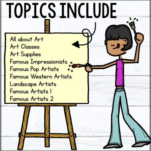 Art Class Word Searches Artists Fun Pages Fast Finishers Worksheets