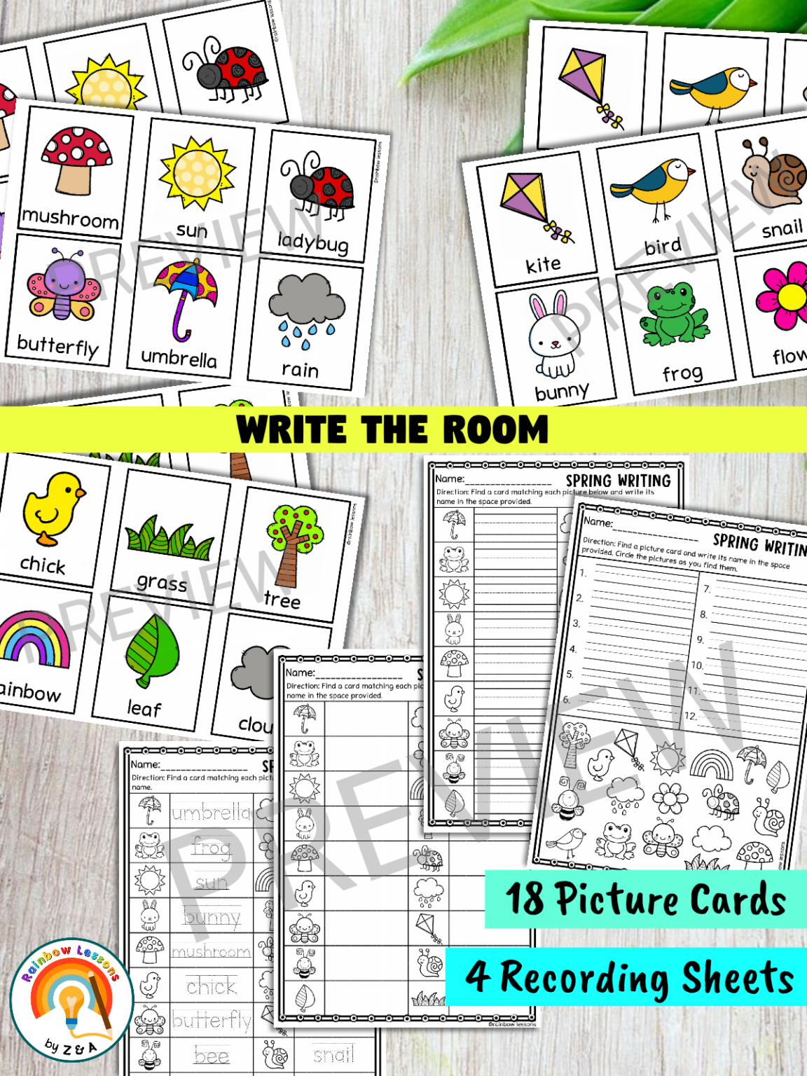 Spring Literacy Activities Spring Emergent Readers Spring Write the
