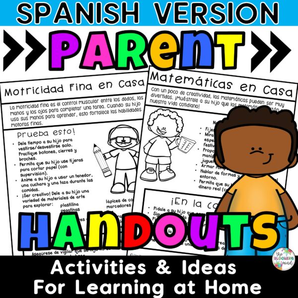 Parent Handouts for Preschool Home to School Connection (Spanish