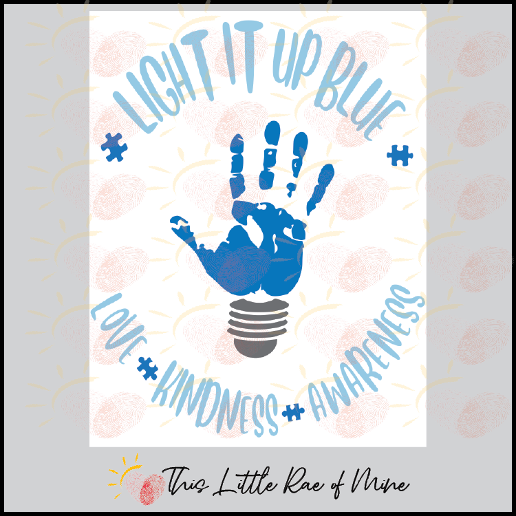 Light it up blue - autism - lightbulb - Handprint Art - Keepsake ...