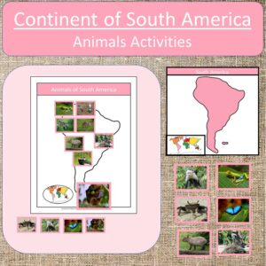 Continent of South America Animal activities