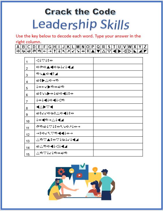 Leadership Crack the Code Puzzle Digital and Print with Answers | Made ...