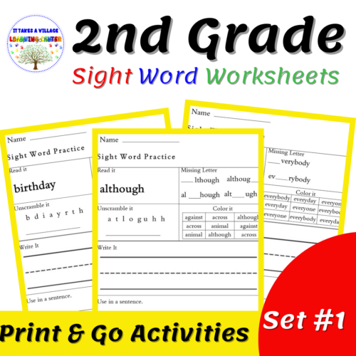 Sight Word Worksheets for 2nd Grade | Bundle | Made By Teachers