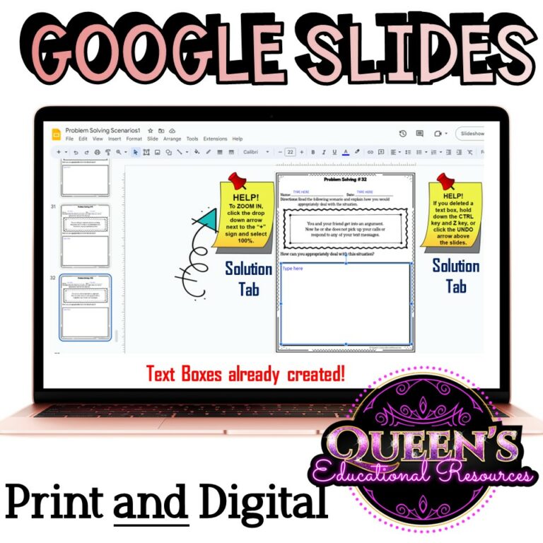 Problem Solving Scenario Task Cards and Worksheets | Made By Teachers