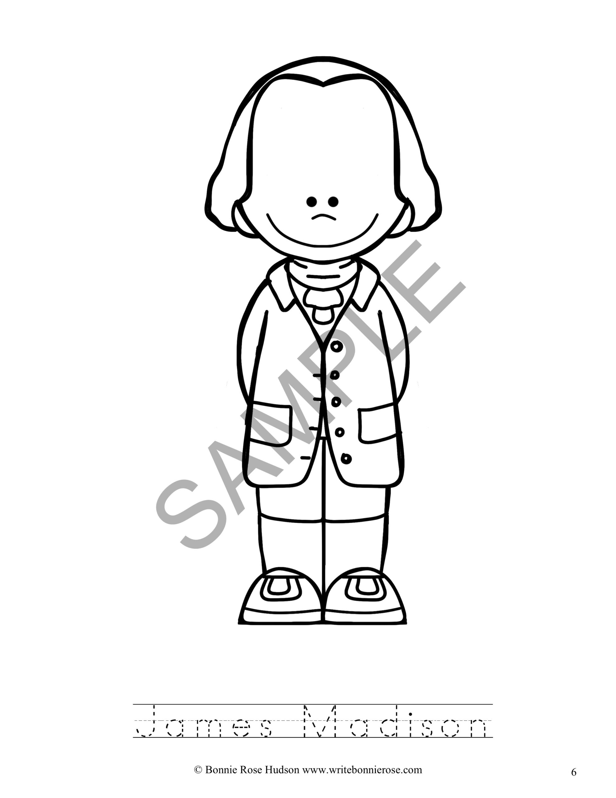 U.S. Presidents Coloring Book-Level A | Made By Teachers