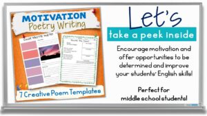 Motivation Poetry Writing Activities - Poem Templates - Print and ...