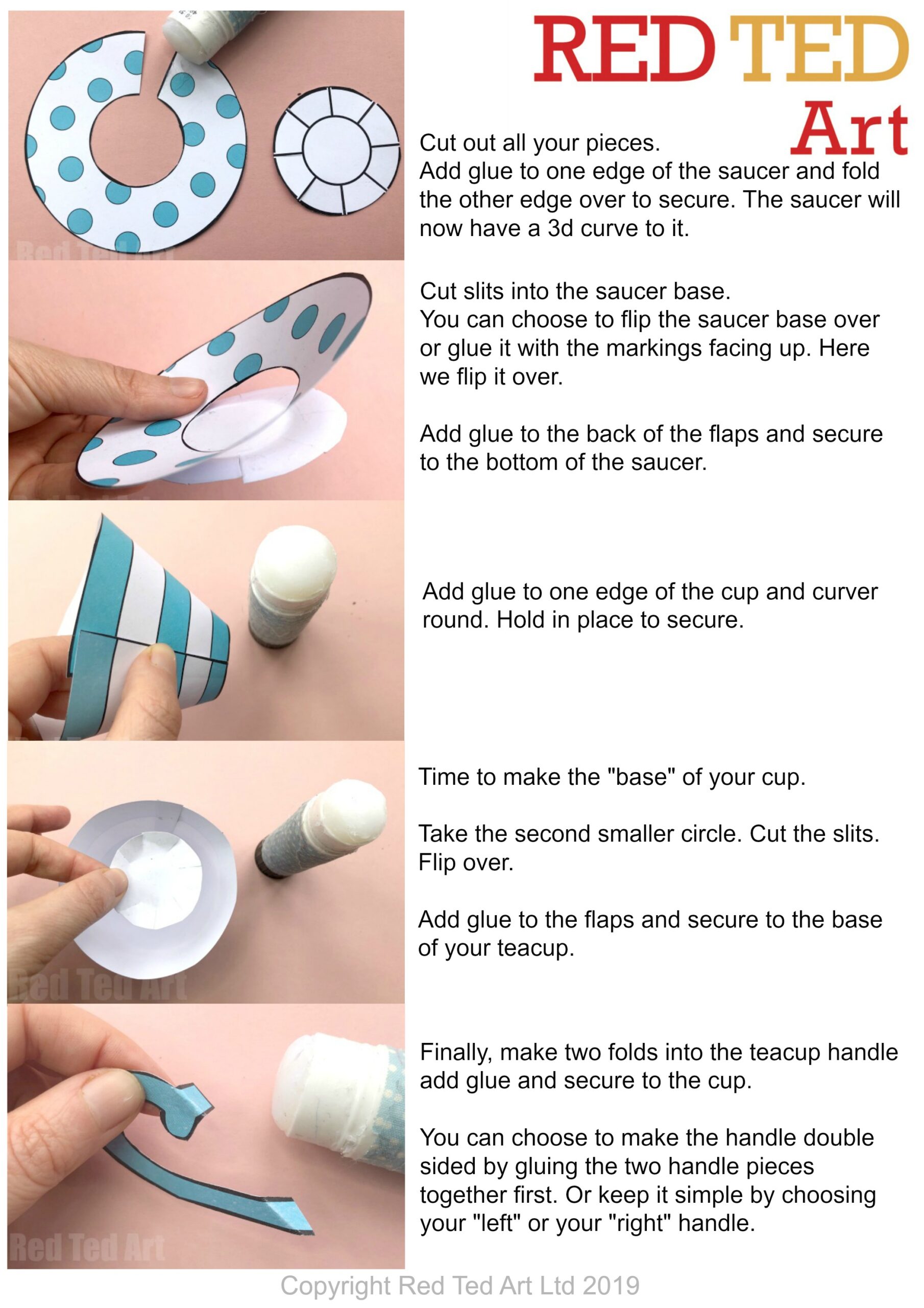 3d Paper Teacup Activity for Mother's Day Mother's Day Worksheets