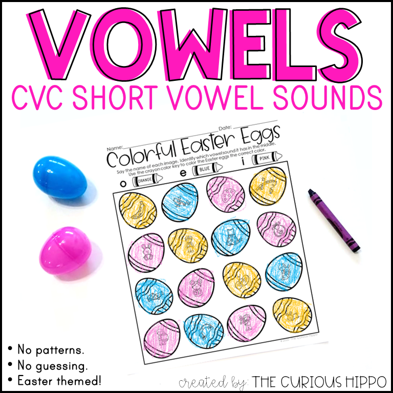 CVC short vowel practice - Easter